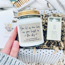 Load image into Gallery viewer, You lit up our lives, now you light up the sky Candle & keepsake trinket Gift Set